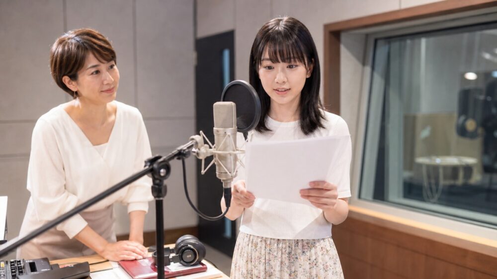 未経験から声優養成所オーディションに挑戦するため台本を読む声優志望者の写真