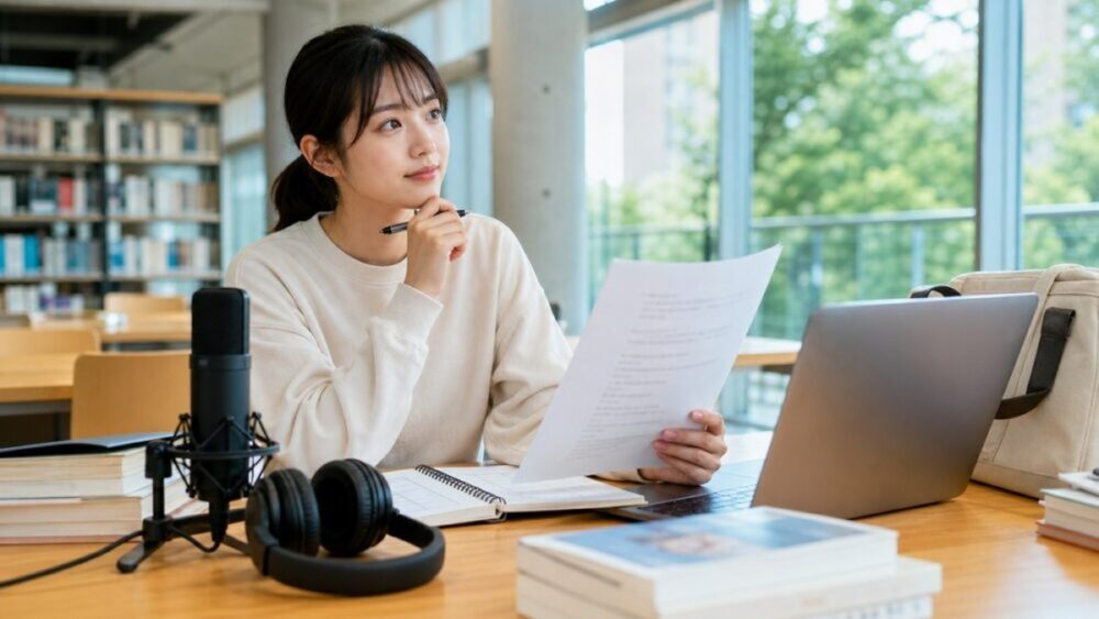 声優の将来性を台本とマイクで考えるイメージ写真