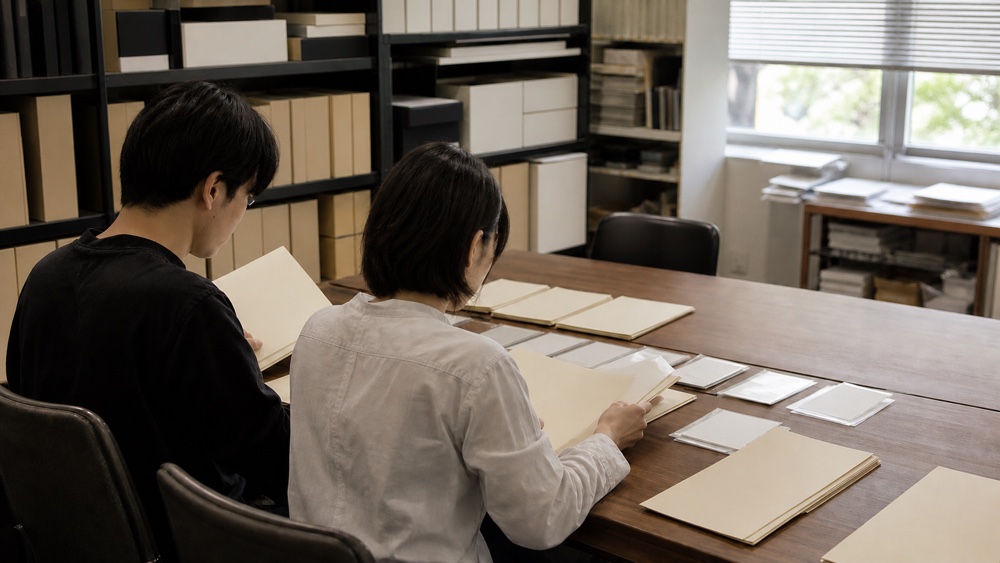 保管資料を時系列に整理して出来事を確認するイメージ