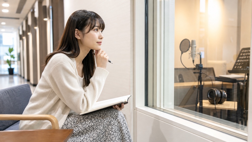 声優専門学校が自分に向いているか考える学生