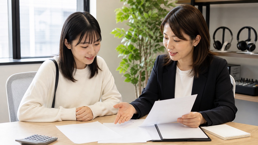 ESPエンタテインメント東京の学費と奨学金を相談する声優志望者