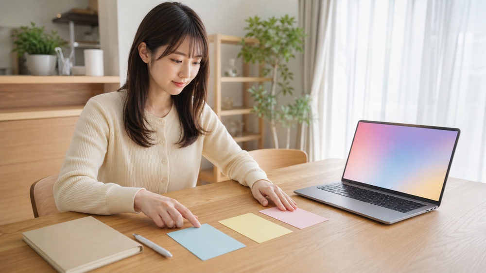 鹿児島から声優を目指す進路を比較検討する女性（イメージ）