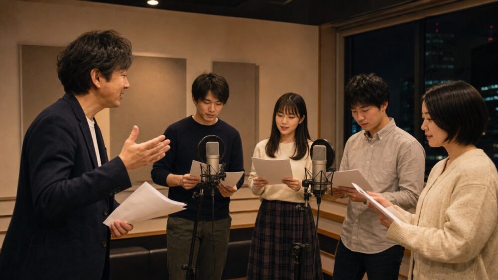 歌唱・演技・朗読の実技試験に向けて練習する学生たち