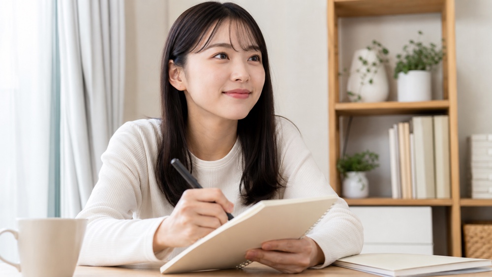 声優がノートにできたことを書き出して自信を育てているイメージ写真