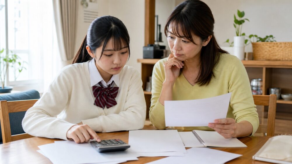高額な費用の資料を前に契約を迷う人のイメージ