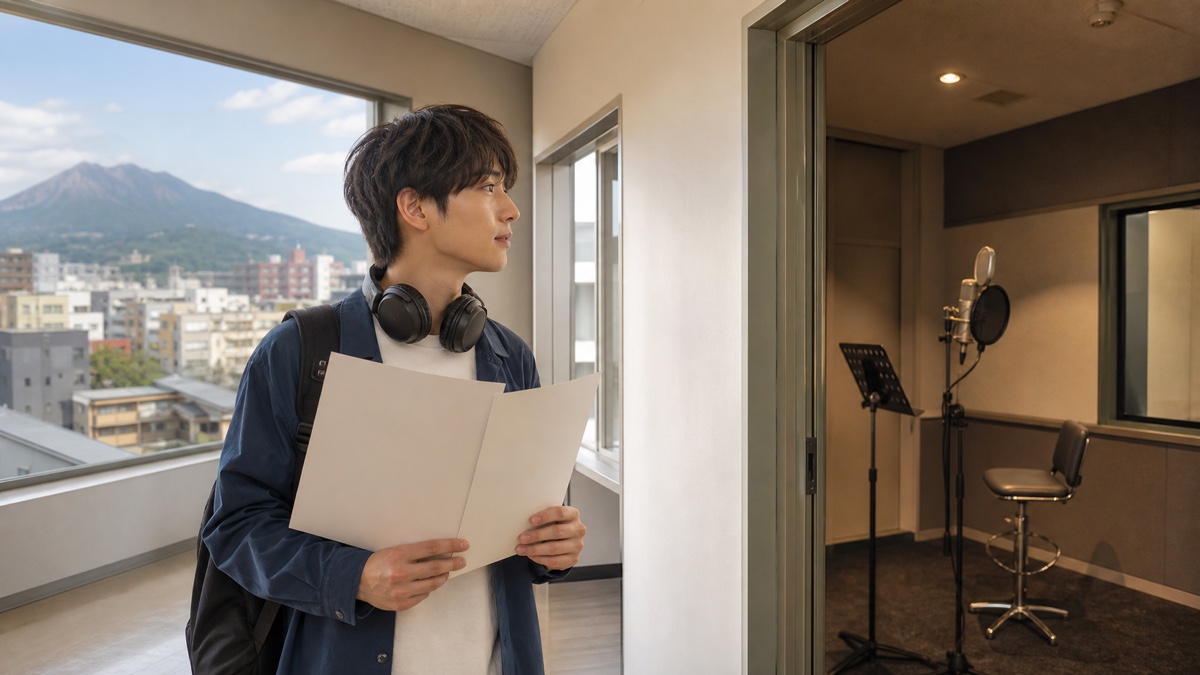 鹿児島の声優専門学校を見学し進路を考える声優志望者