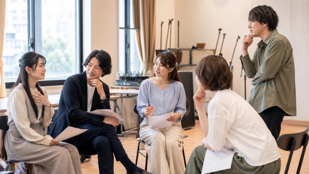さまざまな経験を持つ声優志望者が交流するワークショップ