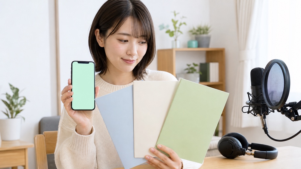 自分に合う声優ルートをスマートフォンで確認するイメージ
