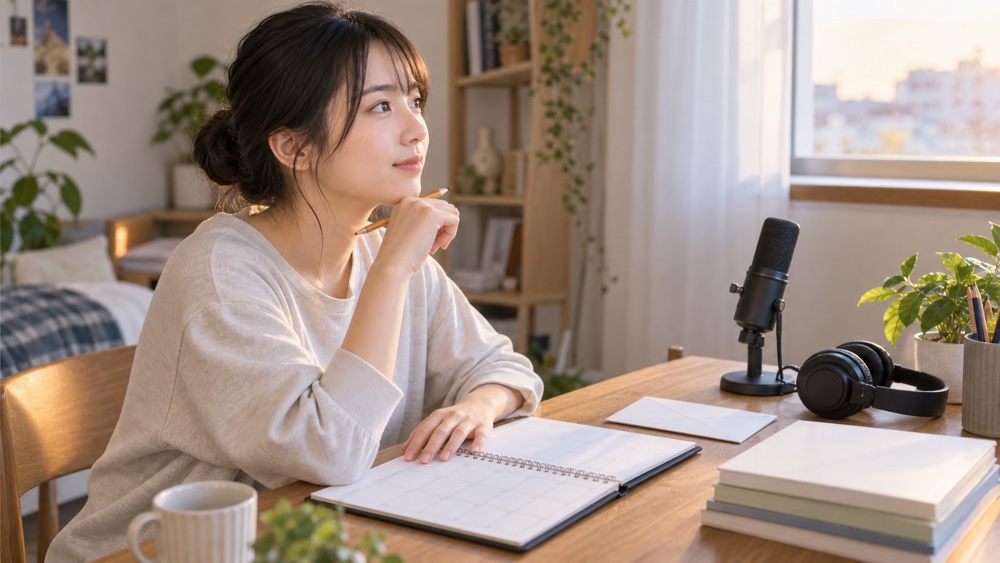 落選や費用不安のあとに次の計画を立てる声優志望者