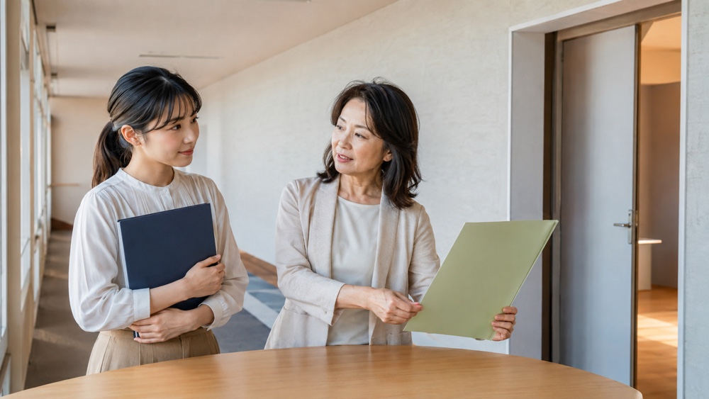 自己PRと志望動機の目的を2つの資料で整理する相談場面