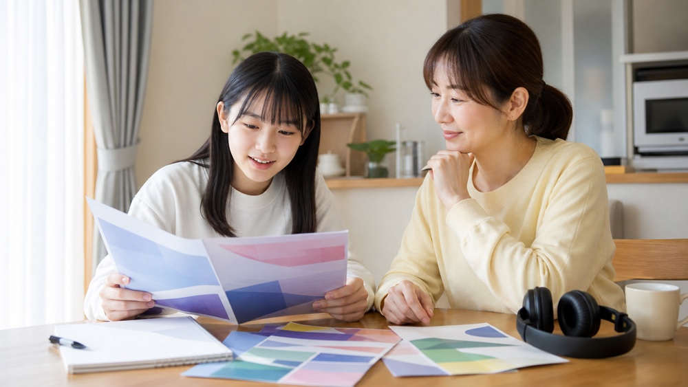 中卒から声優専門学校への進学を家族と前向きに相談する学生