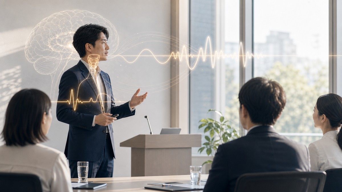 緊張していないのに声が震えるのはなぜ?見落とされがちな本当の原因の文字なし概念イメージ