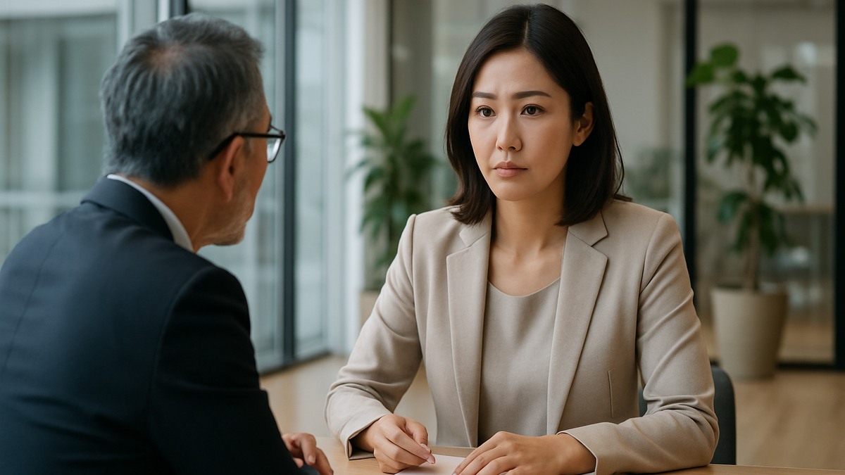 会話が続かない誤解を相談する女性
