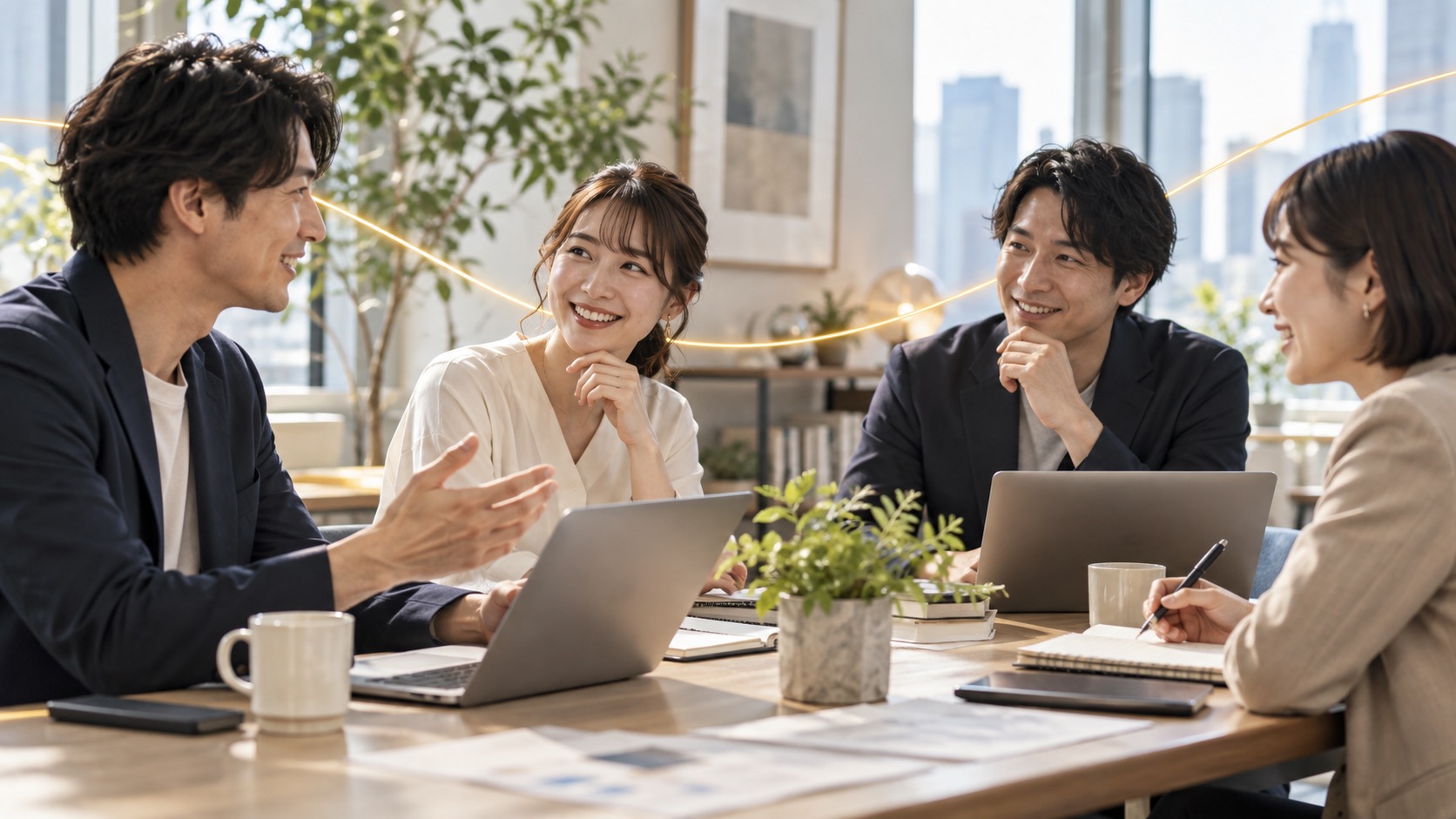 信頼関係の伝わるチームでの会話