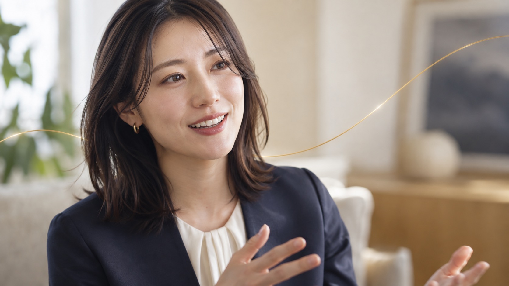 自分の話し方の個性を受け入れて話す女性